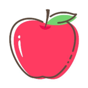 dog with apple in mouth